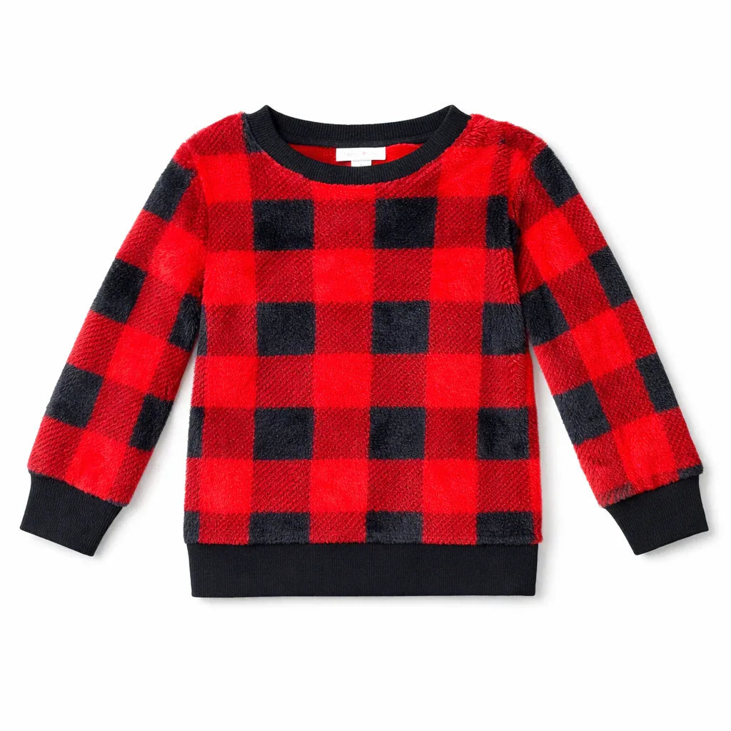 Cat & Jack Kids’ Buffalo Plaid Fleece Sweater - Gomix Brands Outlet
